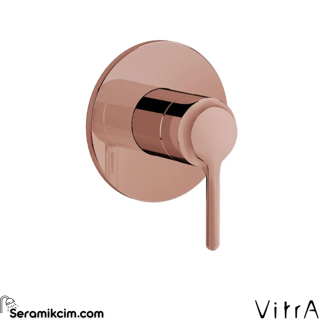 Vitra Origin Classic Ankastre Duş Bataryası (Minibox) (Sıva Üstü Grubu), Soft Bakır