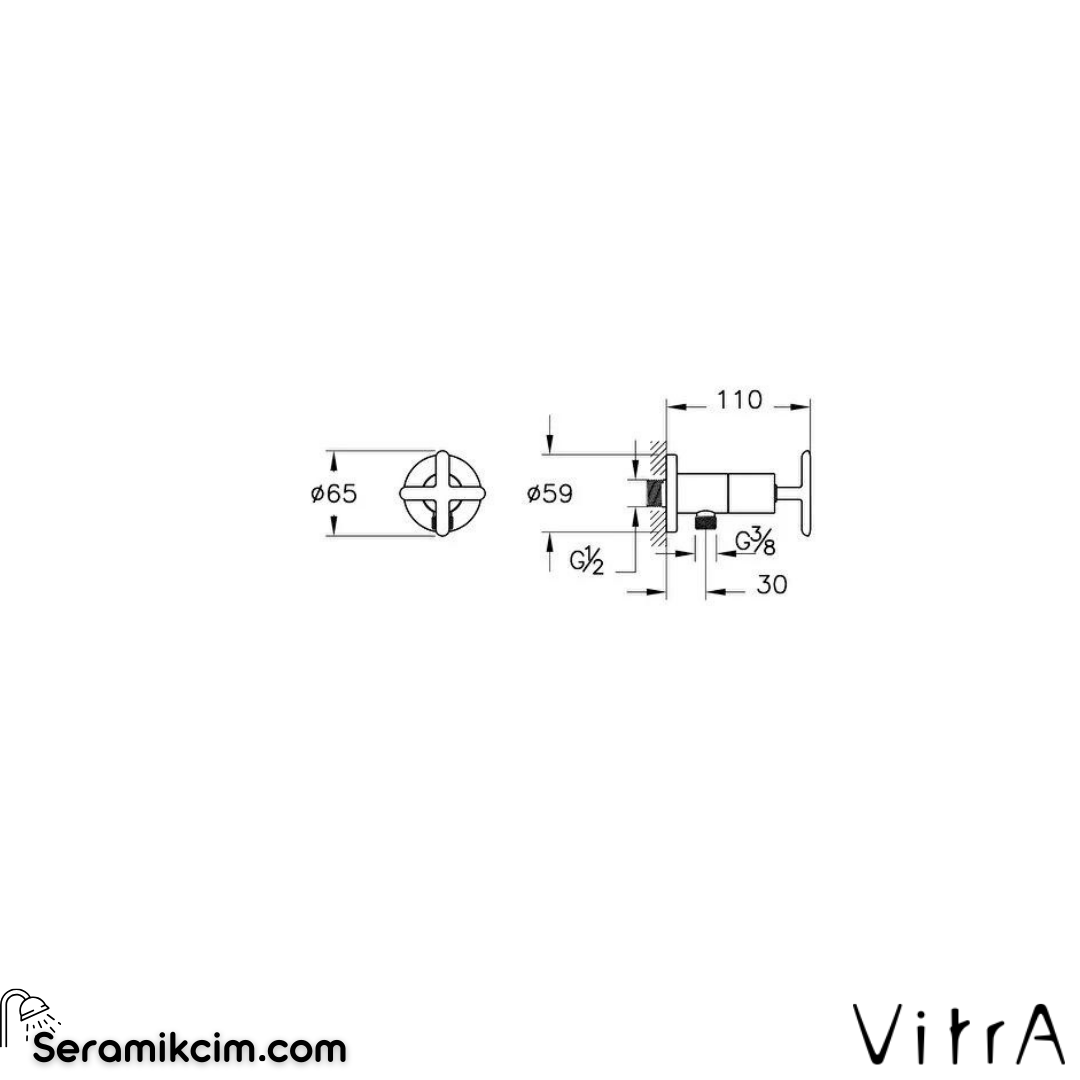 Vitra Origin Classic Ara Musluk, Krom