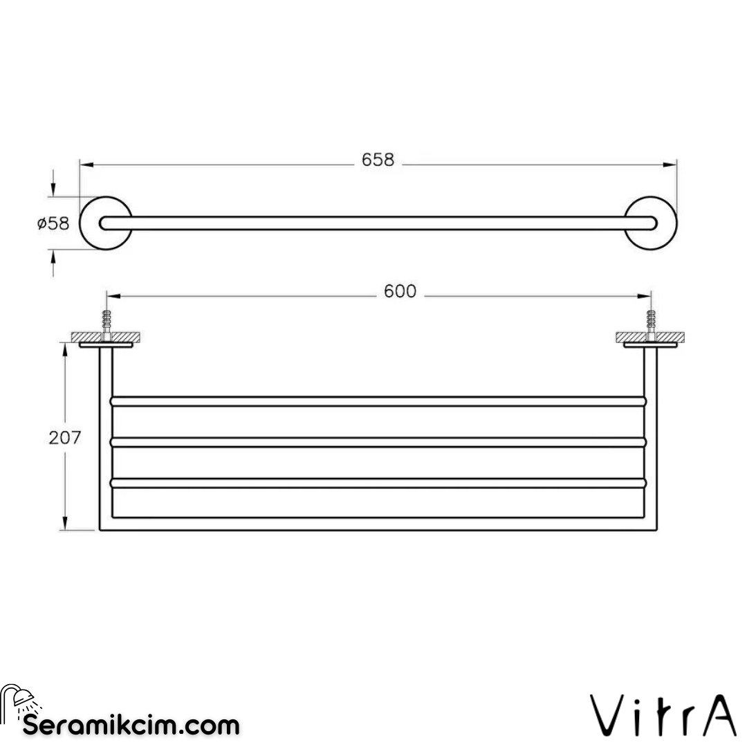 Vitra Origin Havluluk, Üçlü, Bakır