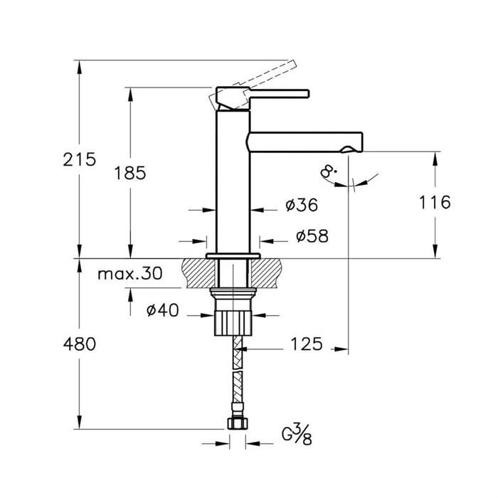 Vitra Origin Lavabo Bataryası , Mat Siyah