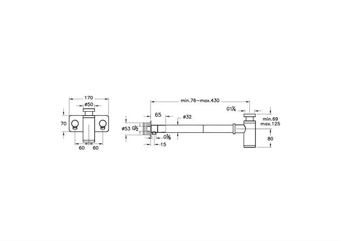 VitrA Origin Lavabo sifon seti (simetrik, rozetli) A45159 - A45159