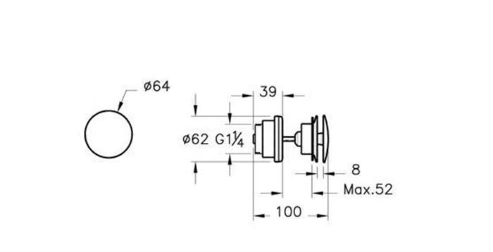 VitrA Origin Lavabo yuvarlak süzgeci universal (basmalı) A4514934 - A4514934
