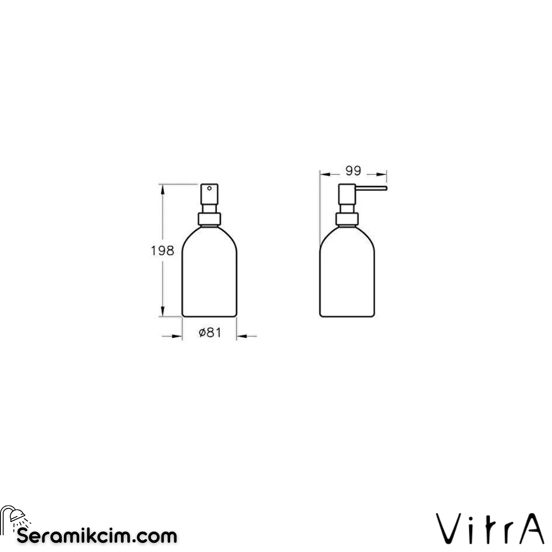 Vitra Origin Sıvı Sabunluk, Krom