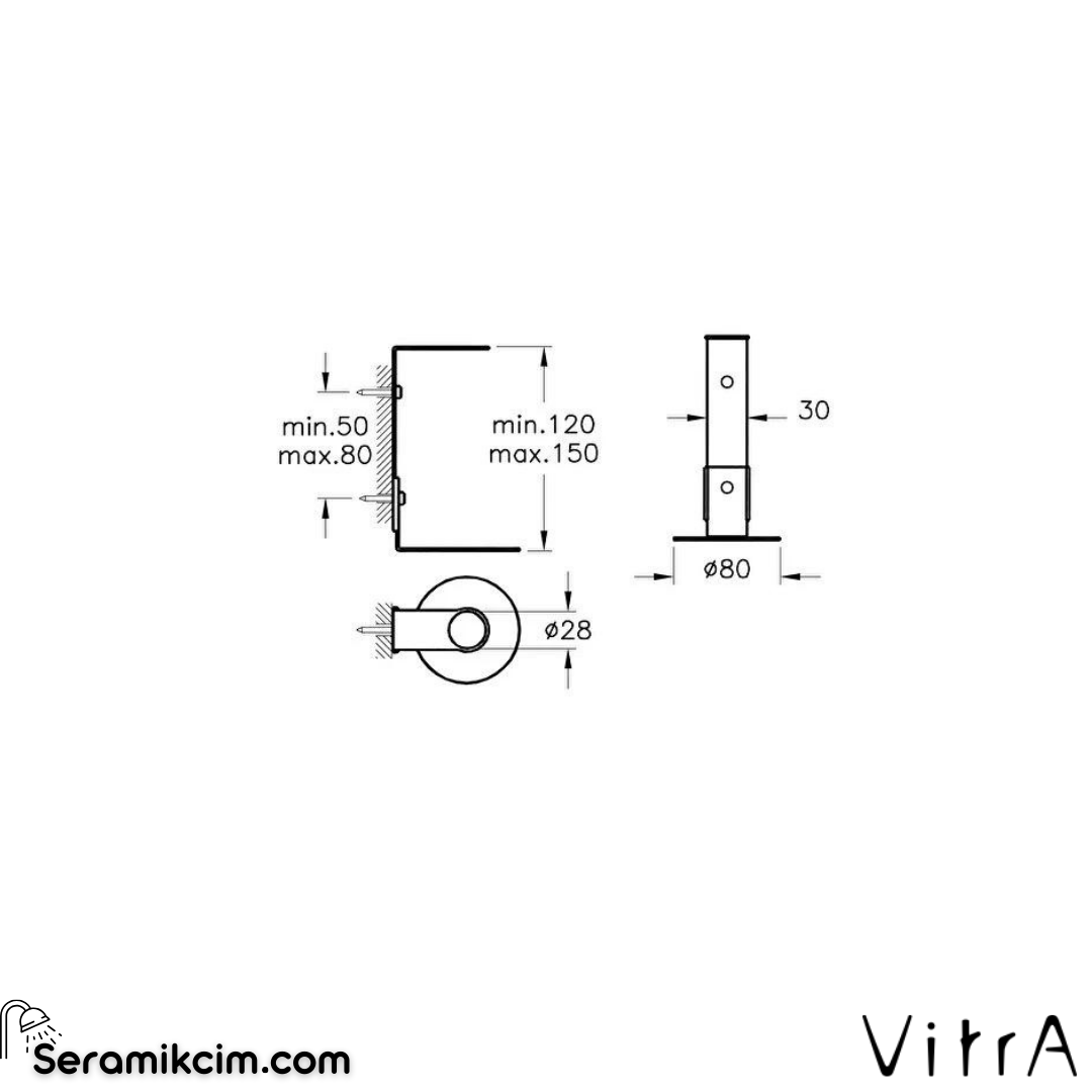 Vitra Origin Sıvı Sabunluk Tutacağı-Fırçalı Nikel