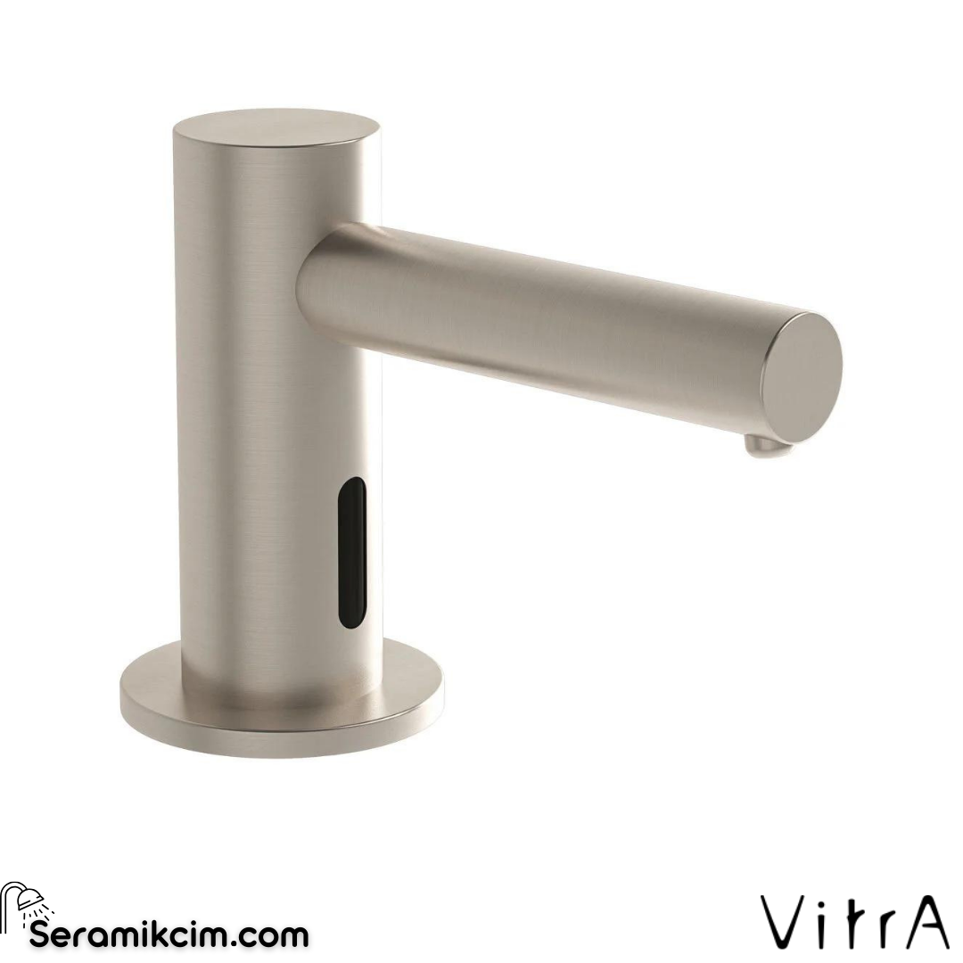 Vitra Origin Temassız Sıvı Sabunluk/Tezgah Üzeri ,Pilli,-Kısa, F.Nikel