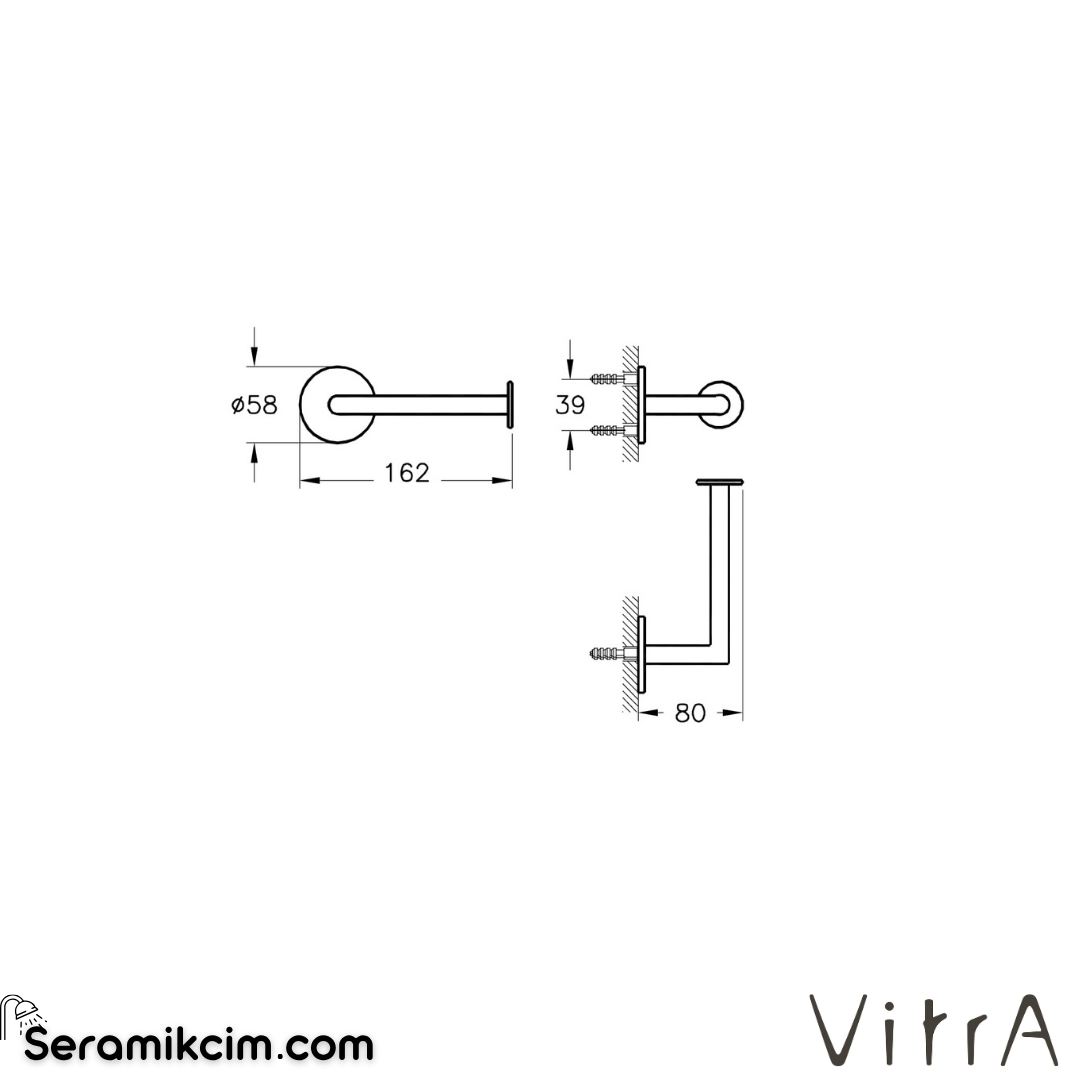 VitrA Origin Tuvalet Kağıtlığı Parlak Bakır A4488729