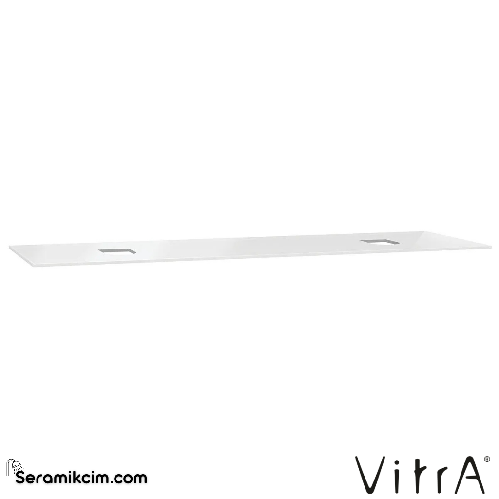 VitrA Origin Üst Tezgah 150 cm, cam armatür deliksiz, çift sifon delikli, beyaz 65751 - 65751