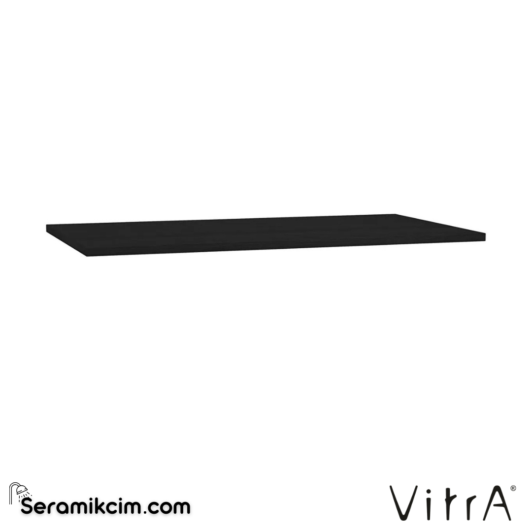 VitrA Origin Üst Tezgah 90 cm, ahşap armatür deliksiz, sifon deliksiz, hareli siyah meşe 65945 - 65945