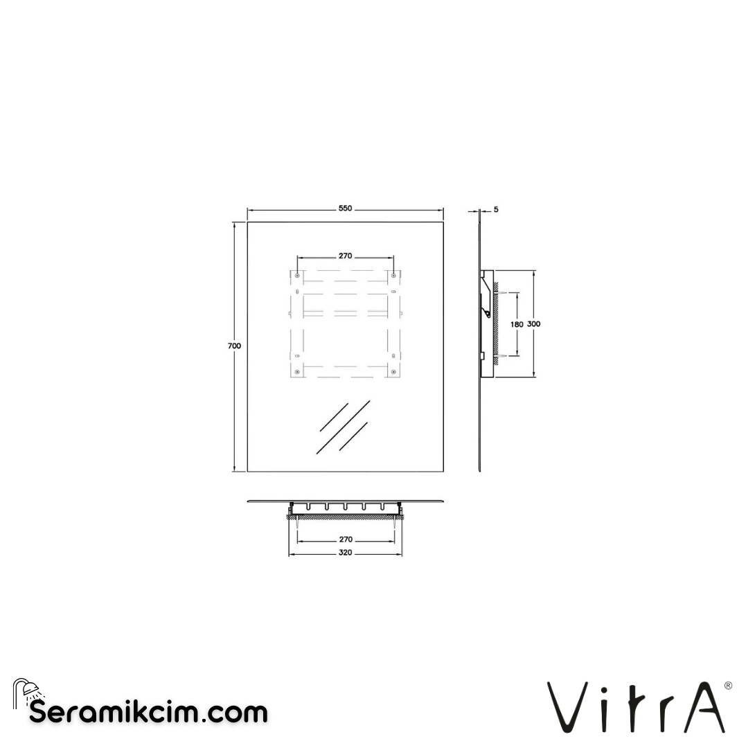 VitrA Q-Line Ayna (dikey) A44005 - A44005