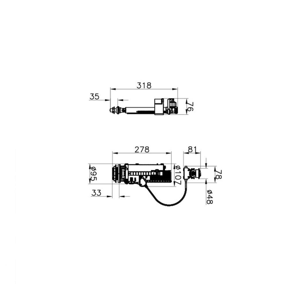 Vitra Rezervuar İç Takımları İç Takım  3/6 L, Alttan Su Girişli 330B4110 - 330B4110
