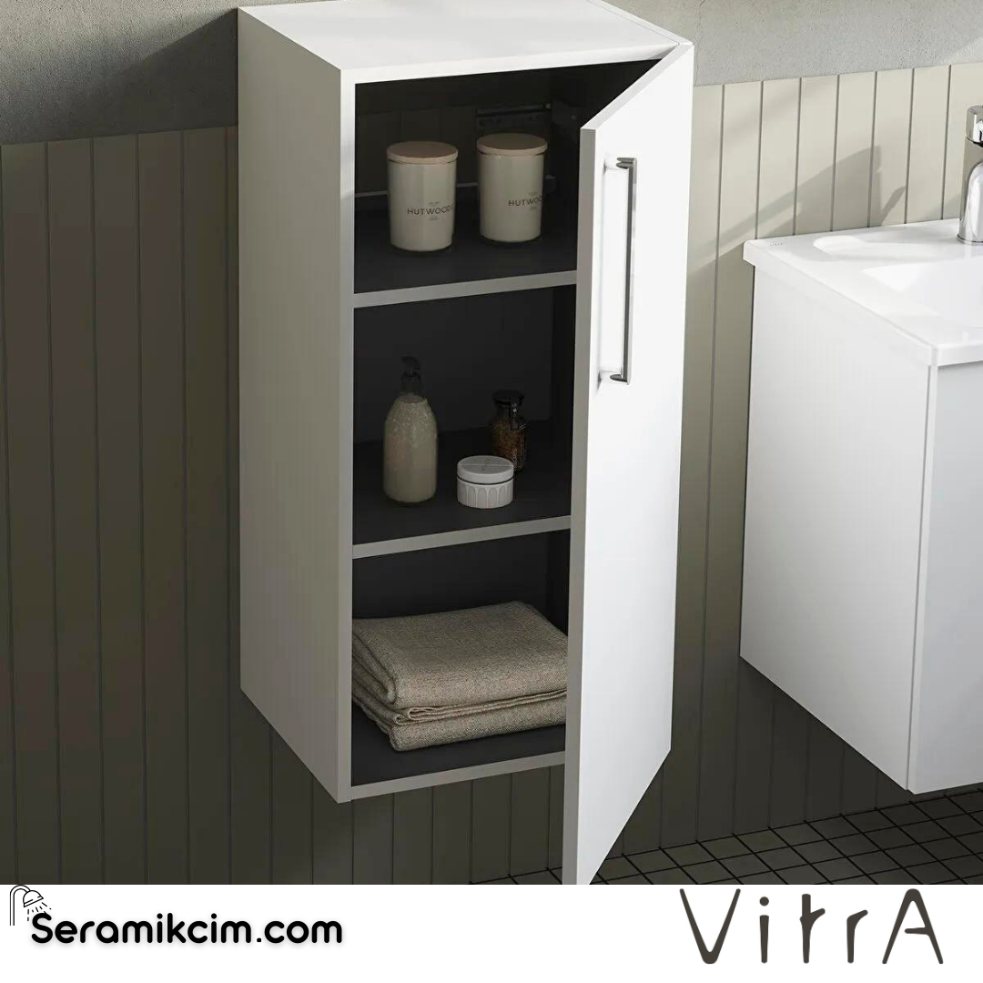 Vitra Root Alt Ünite, 40 Cm, Parlak Beyaz, Sağ - 66483