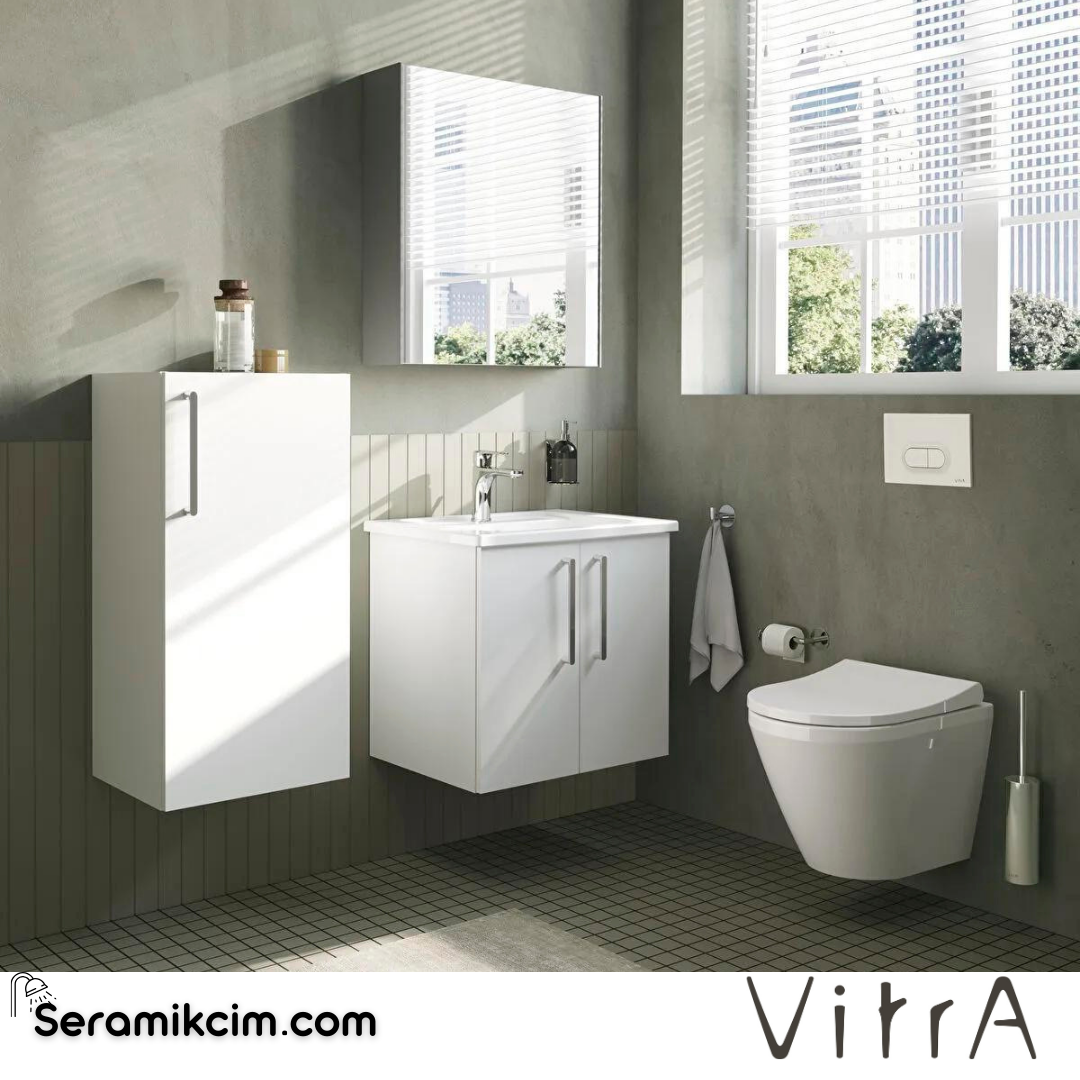 Vitra Root Alt Ünite, 40 Cm, Parlak Beyaz, Sağ - 66483