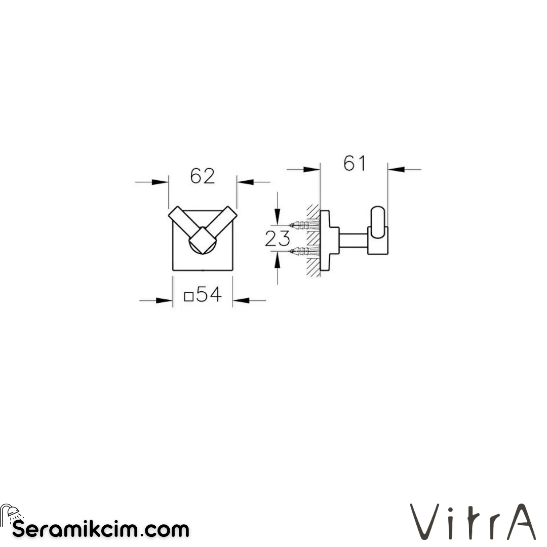 VitrA Root Askı (ikili) A4480136