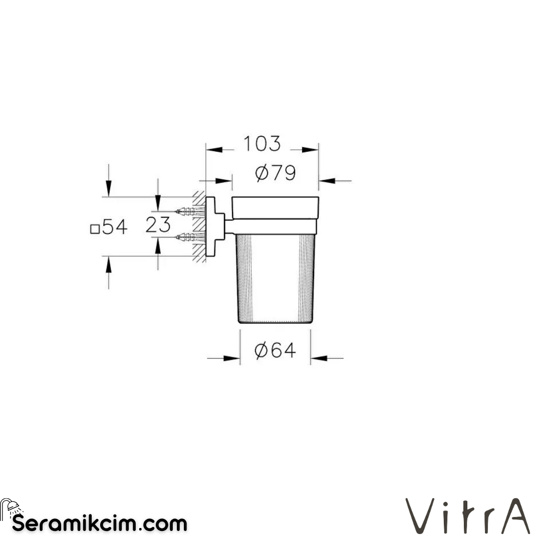 VitrA Root Diş Fırçalığı (duvardan) A4480636
