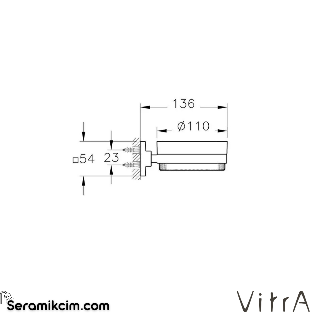 VitrA Root Katı Sabunluk, (Duvardan) A4481236