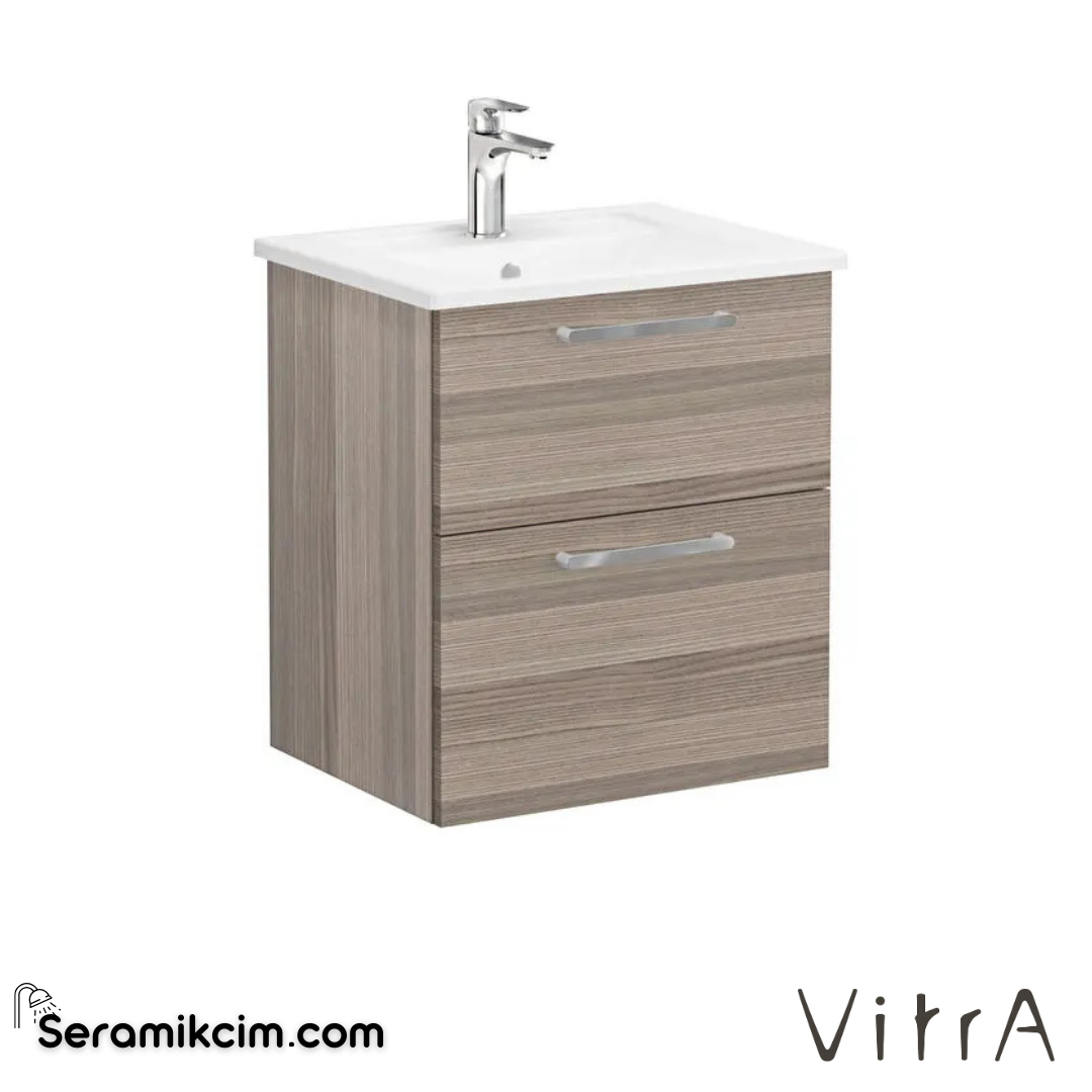 Vitra Root Lavabo Dolabı, İki Çekmeceli, 60 Cm, Cordoba, Köşeli Lavabolu - 68271