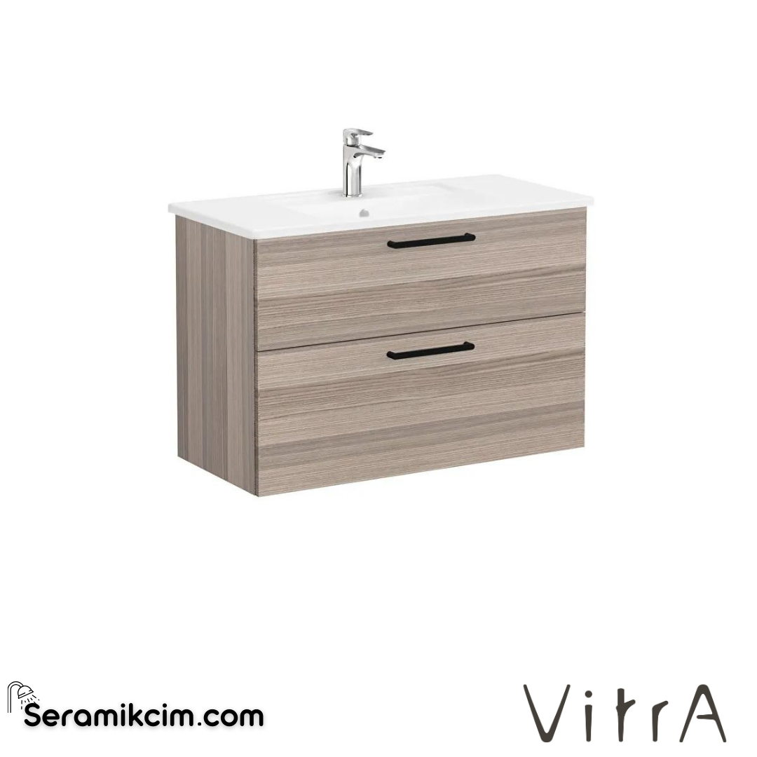 Vitra Root Lavabo Dolabı, İki Çekmeceli, 100 Cm, Cordoba, Köşeli Lavabolu - 68312