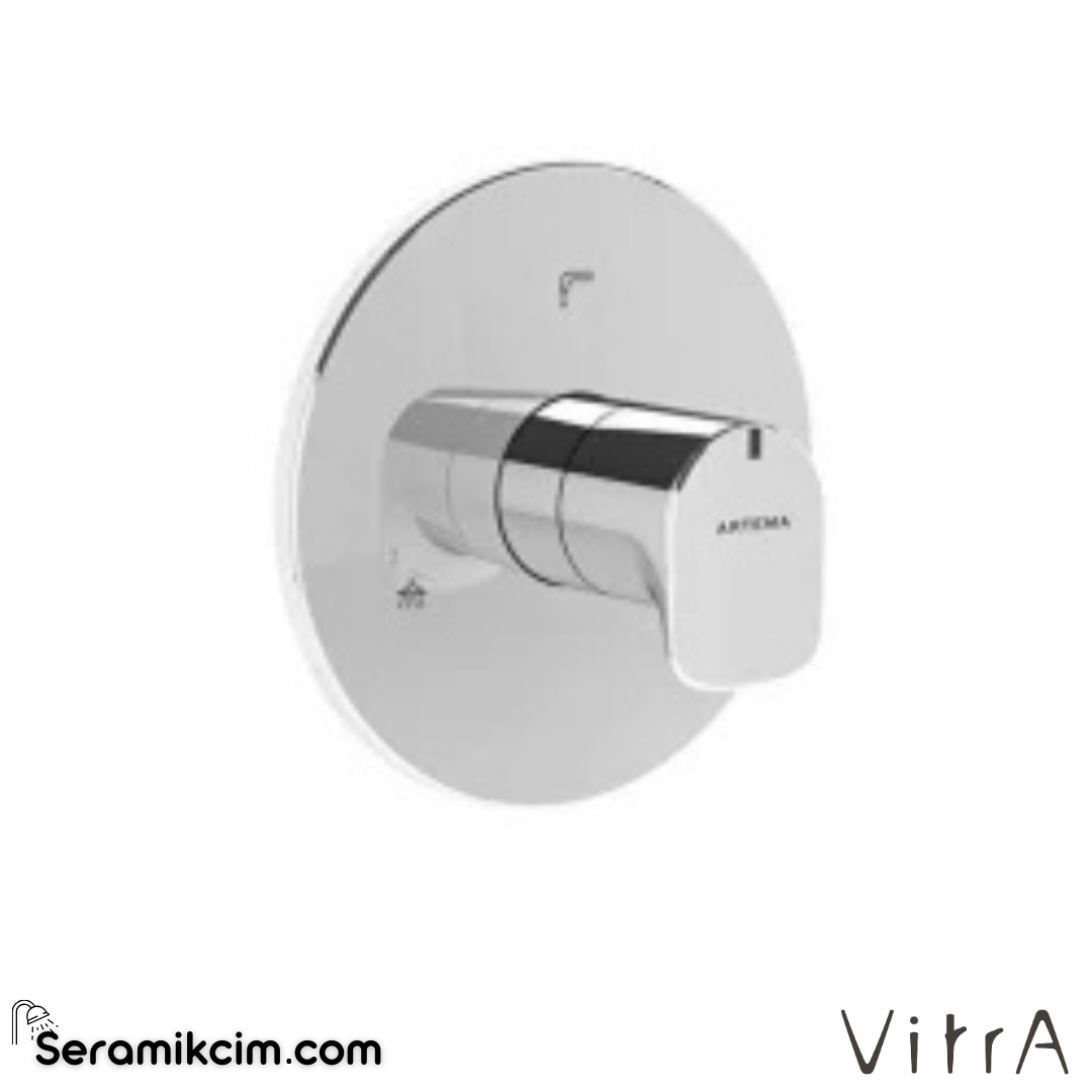 VitrA Root Round Ankastre 3 Yollu Yönlendirici (V-Box, sıva üstü grubu) Krom A43378 - A43378