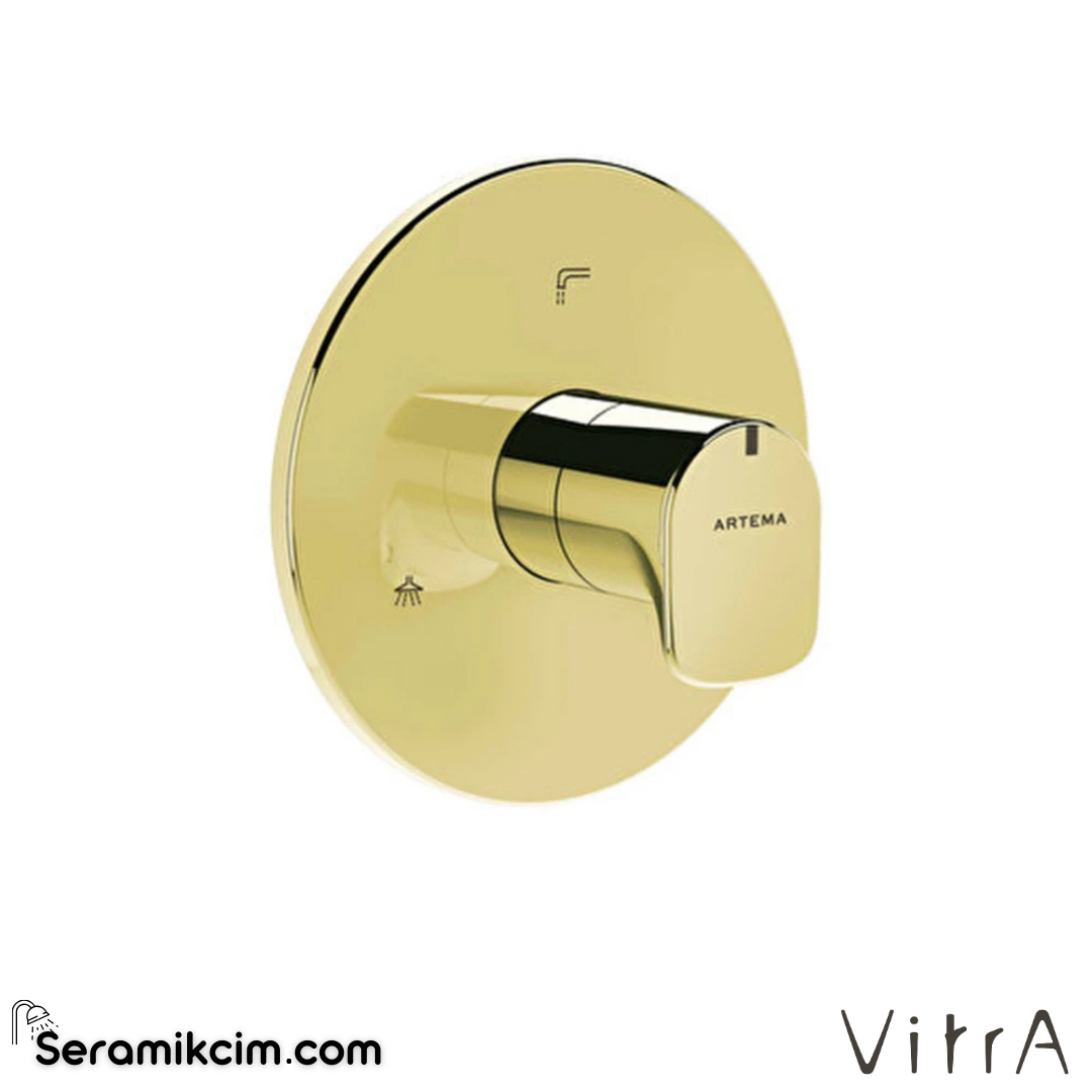 VitrA Root Round Ankastre 3 Yollu Yönlendirici (V-Box, sıva üstü grubu) Soft Altın A4337874 - A4337874