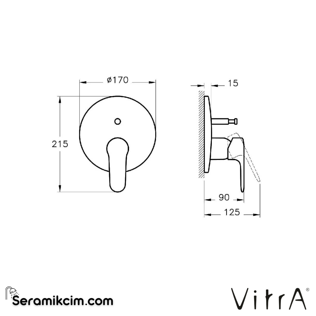 Vitra Root Round Ankastre Banyo Bataryası (Sıva Üstü Grubu) Soft Bakır A4272729 - A4272729