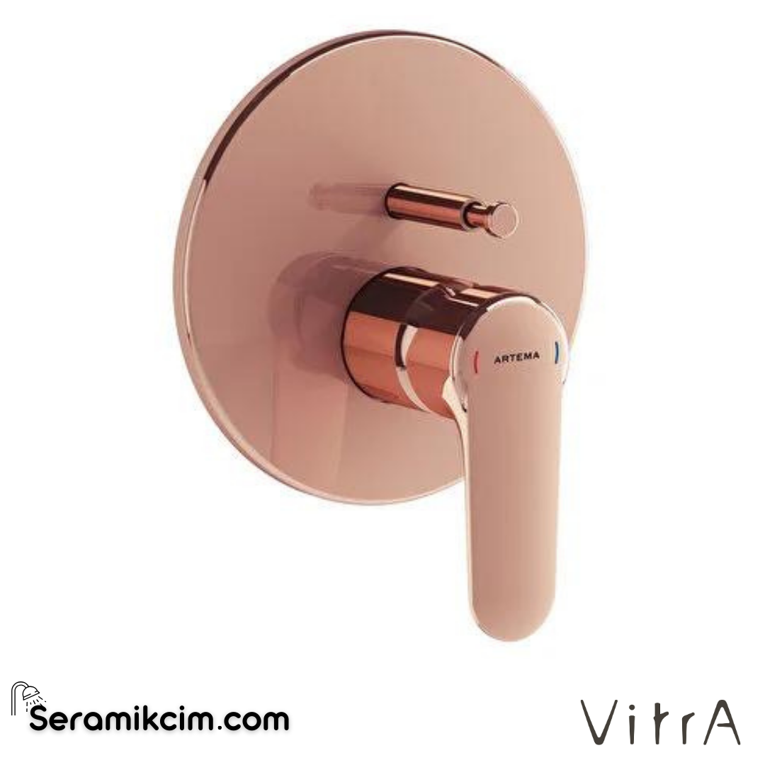 Vitra Root Round Ankastre Banyo Bataryası (V-Box Sıva Üstü Grubu), Bakır - A4283026