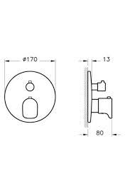 Vitra Root Round Ankastre Termostatik Banyo Bataryası (V-Box Sıva Üstü Grubu), Mat Siyah - A4269536