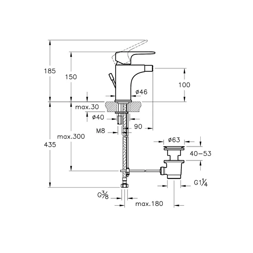 Vitra Root Round Bide Bataryası (Sifon Kumandalı), Bakır - A4272426