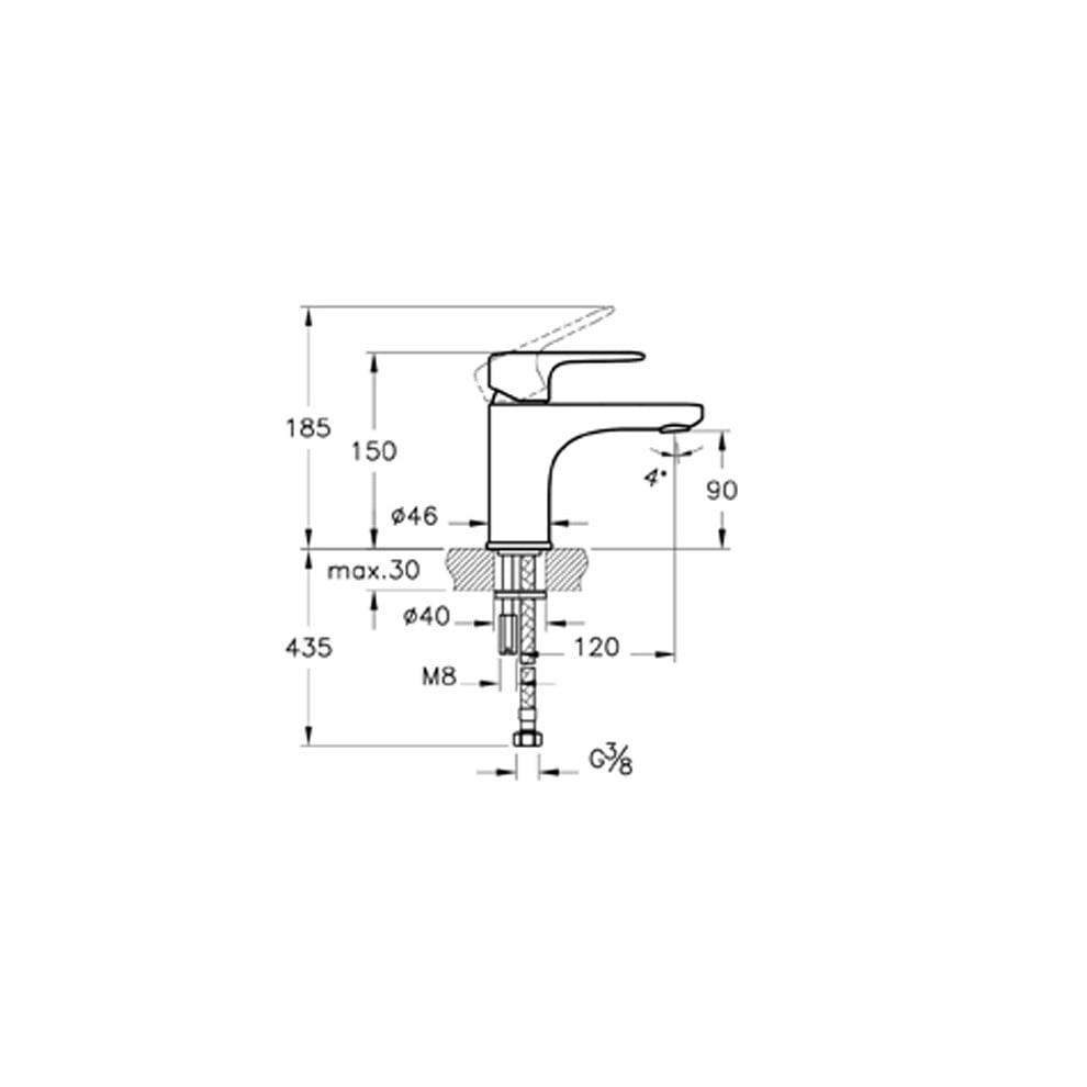 Vitra Root Round Lavabo Bataryası , Bakır - A4270526