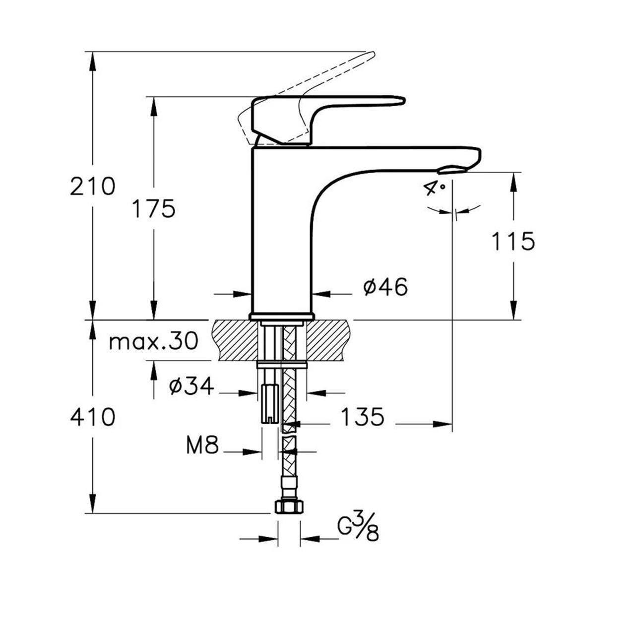 Vitra Root Round Lavabo Bataryası (Yüksek), Altın - A4270623