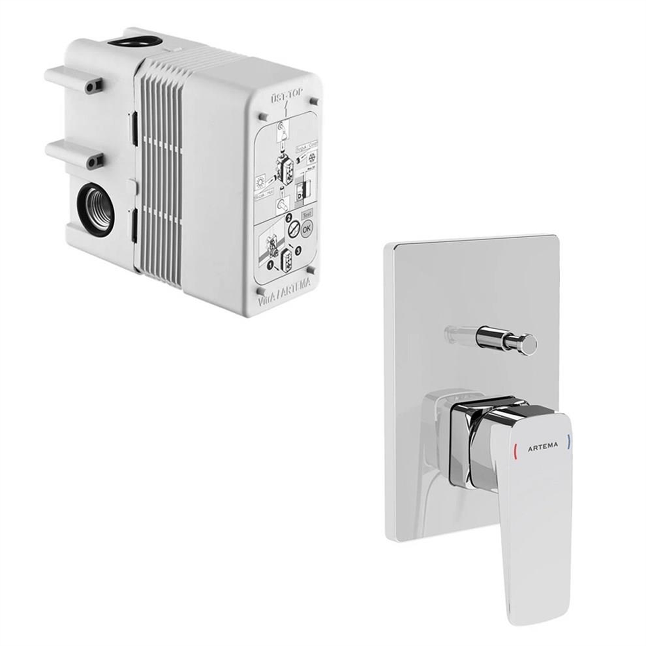 Vitra Root Square Ankastre Banyo Seti Rain Q (A42740, A41949, A42752, A45736Sta, A45707Sta, A45652) - A49280