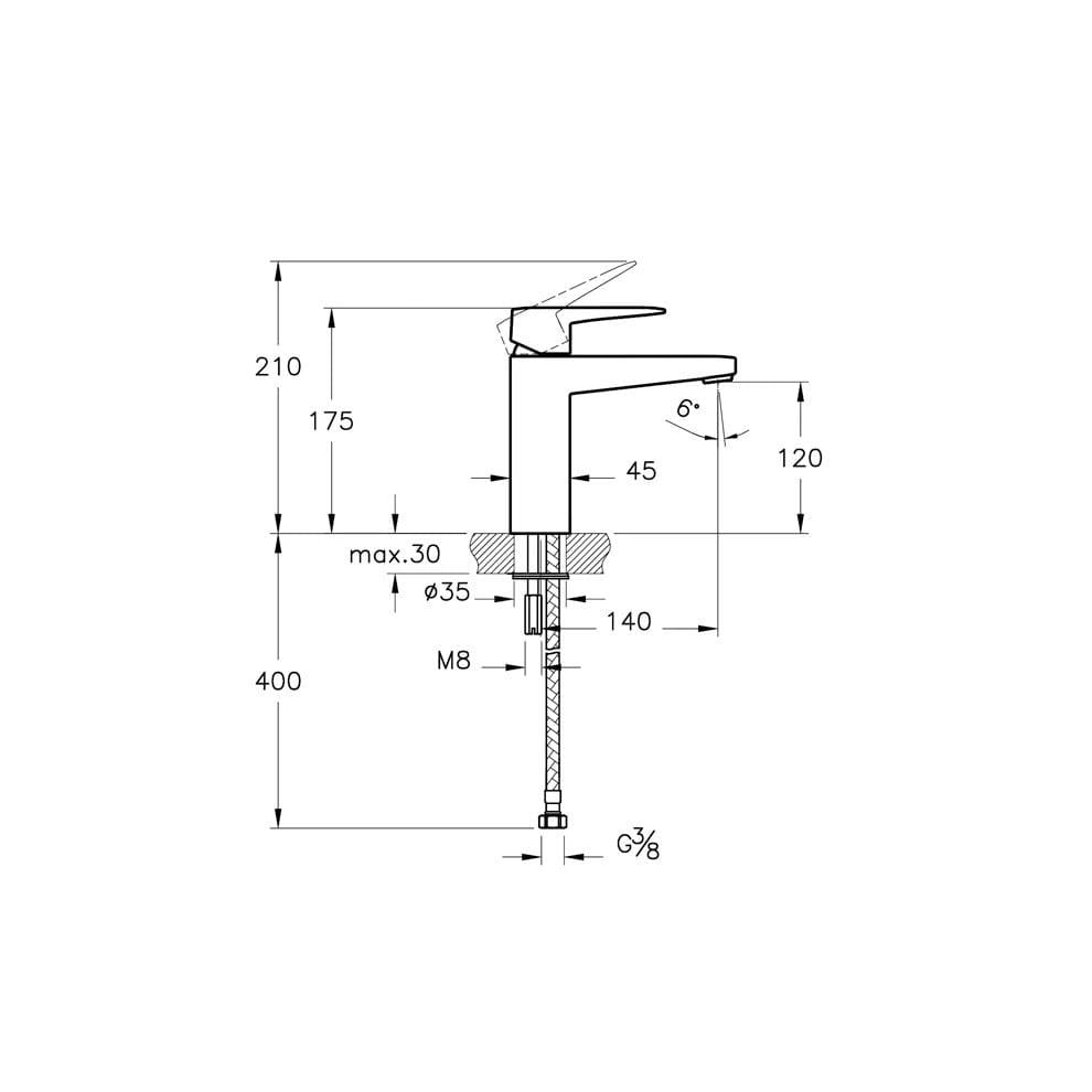 Vitra Root Square Blueco Lavabo Bataryası (Yüksek), Altın - A4273123ENR