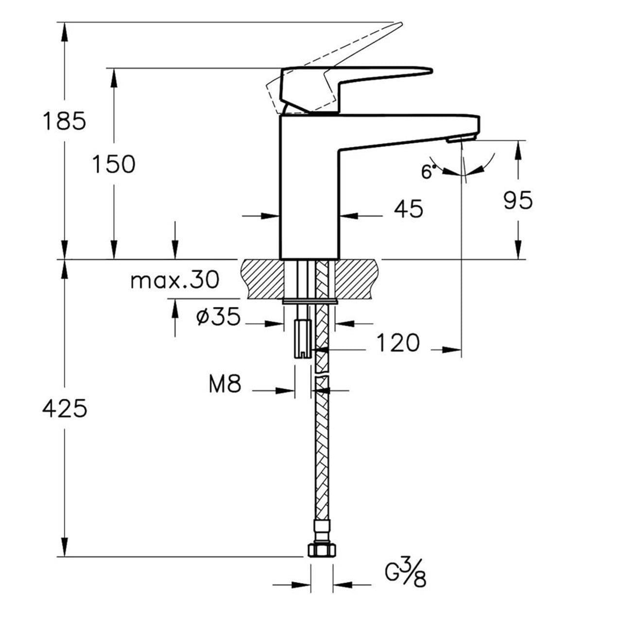 Vitra Root Square Blueco Lavabo Bataryası , Mat Siyah - A4273236ENR