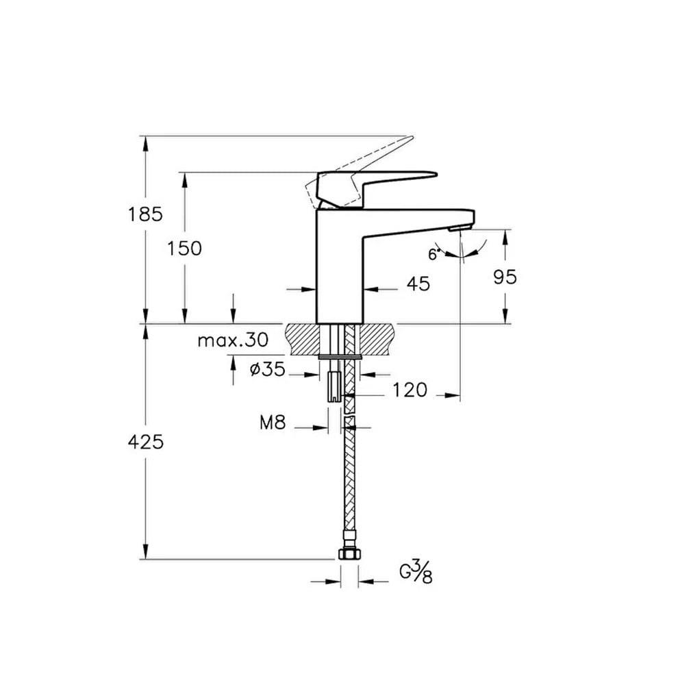 VitrA Root Square BluEco Lavabo Bataryası Soft Altın A4273274ENR - A4273274ENR