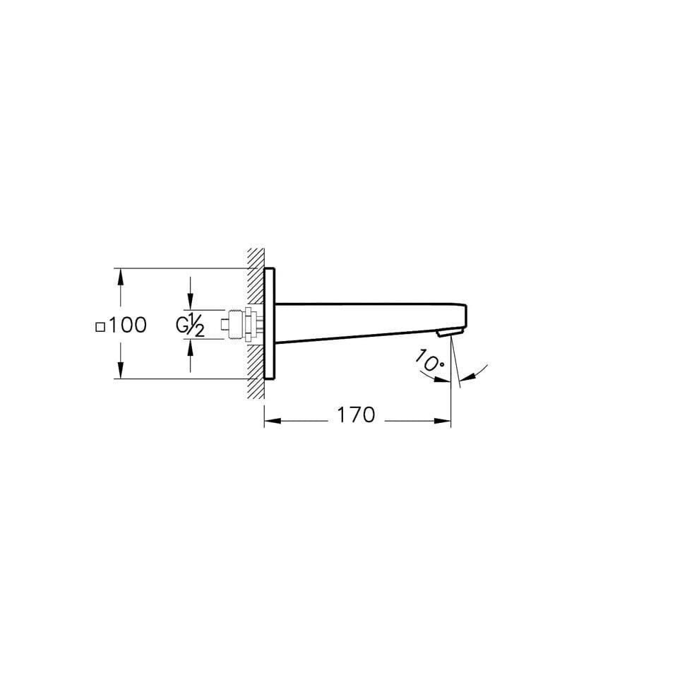 Vitra Root Square Çıkış Ucu  , F.Nikel - A4273934