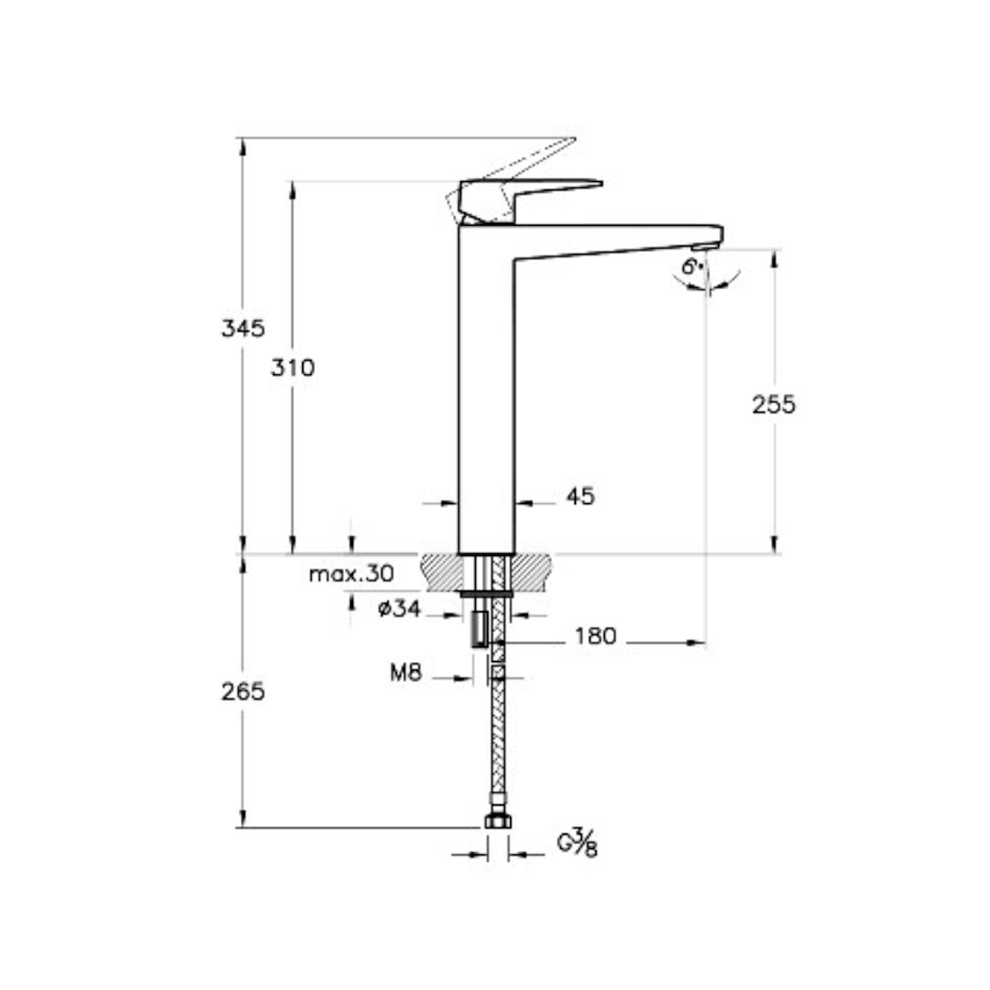 Vitra Root Square Lavabo Bataryası (Çanak), Mat Siyah - A4273336