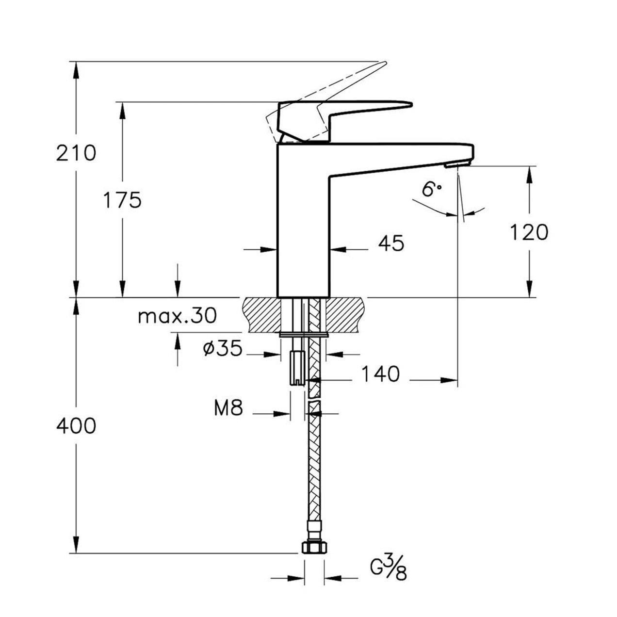 Vitra Root Square Lavabo Bataryası (Yüksek), Mat Siyah - A4273136