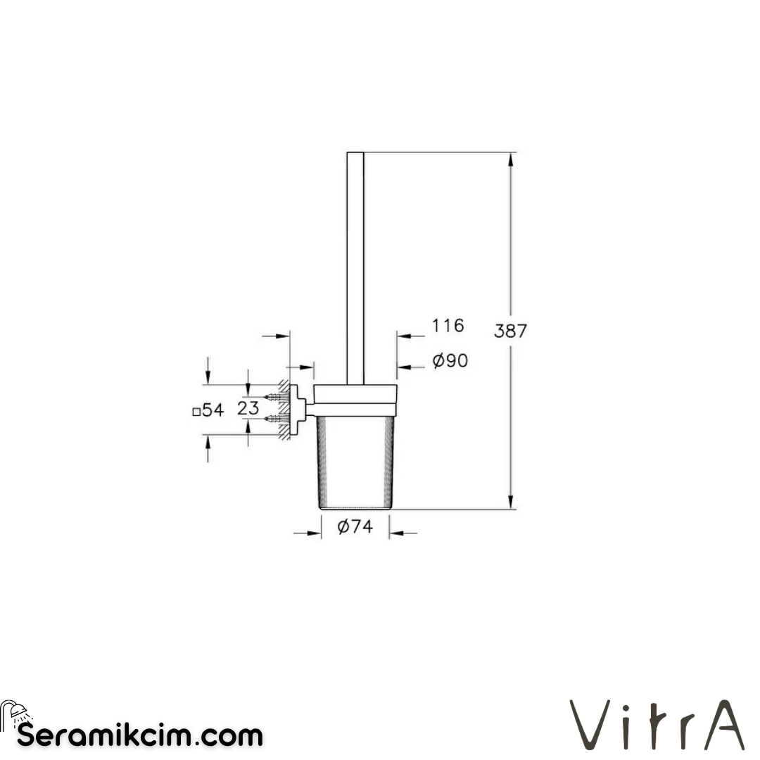 VitrA Root Tuvalet fırçalığı (duvardan) A44811