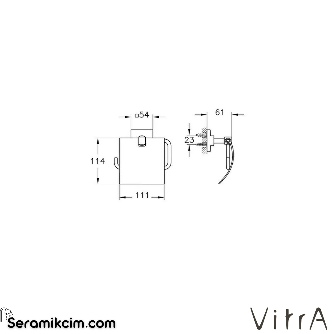 VitrA Root Tuvalet Kağıtlığı (Kapaklı) A4480436