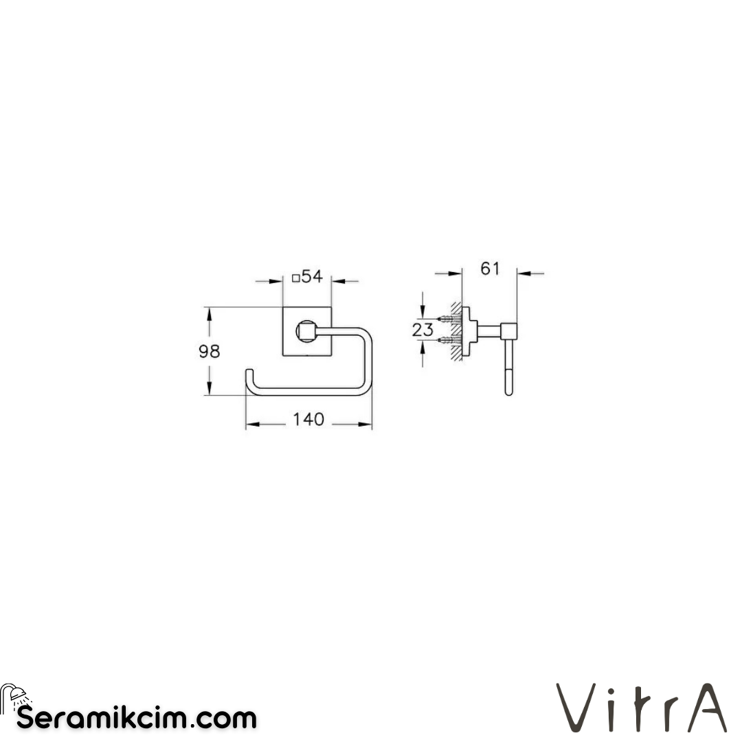 VitrA Root Tuvalet Kağıtlığı (Kapaksız) A4480536
