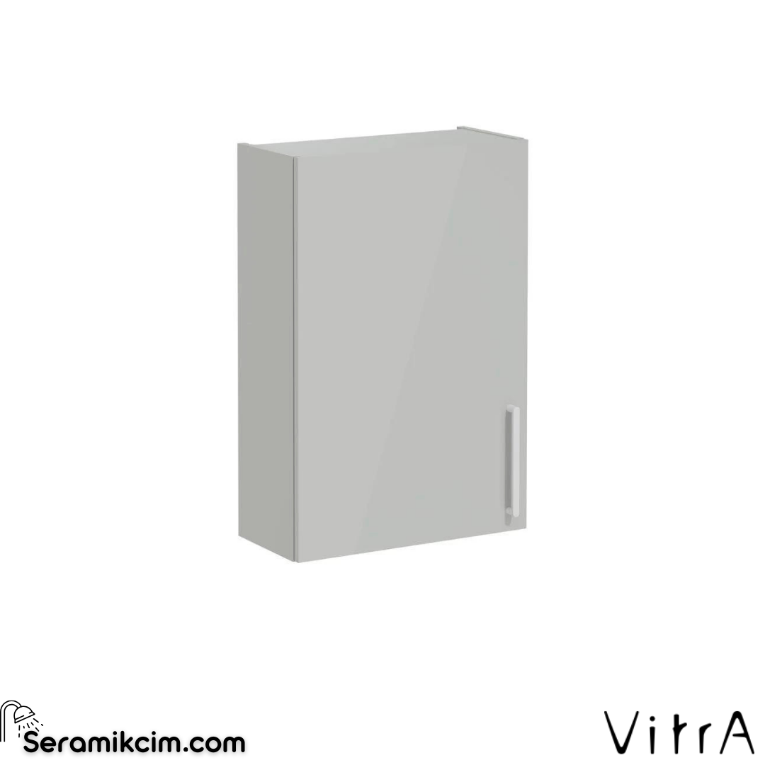 Vitra Root Üst Ünite, 55 Cm, Dar, Parlak İnci Grisi, Sol