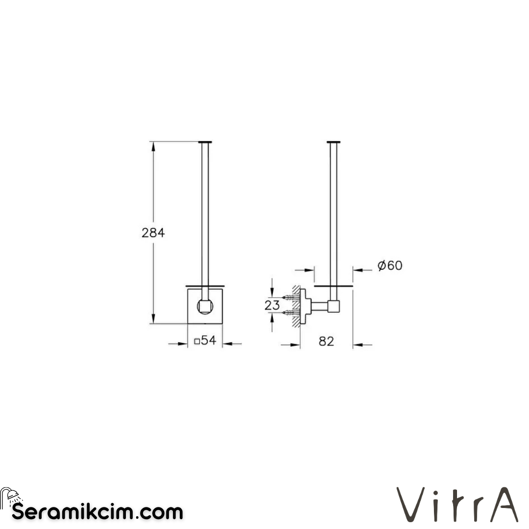VitrA Root Yedek tuvalet kağıtlığı A4480836