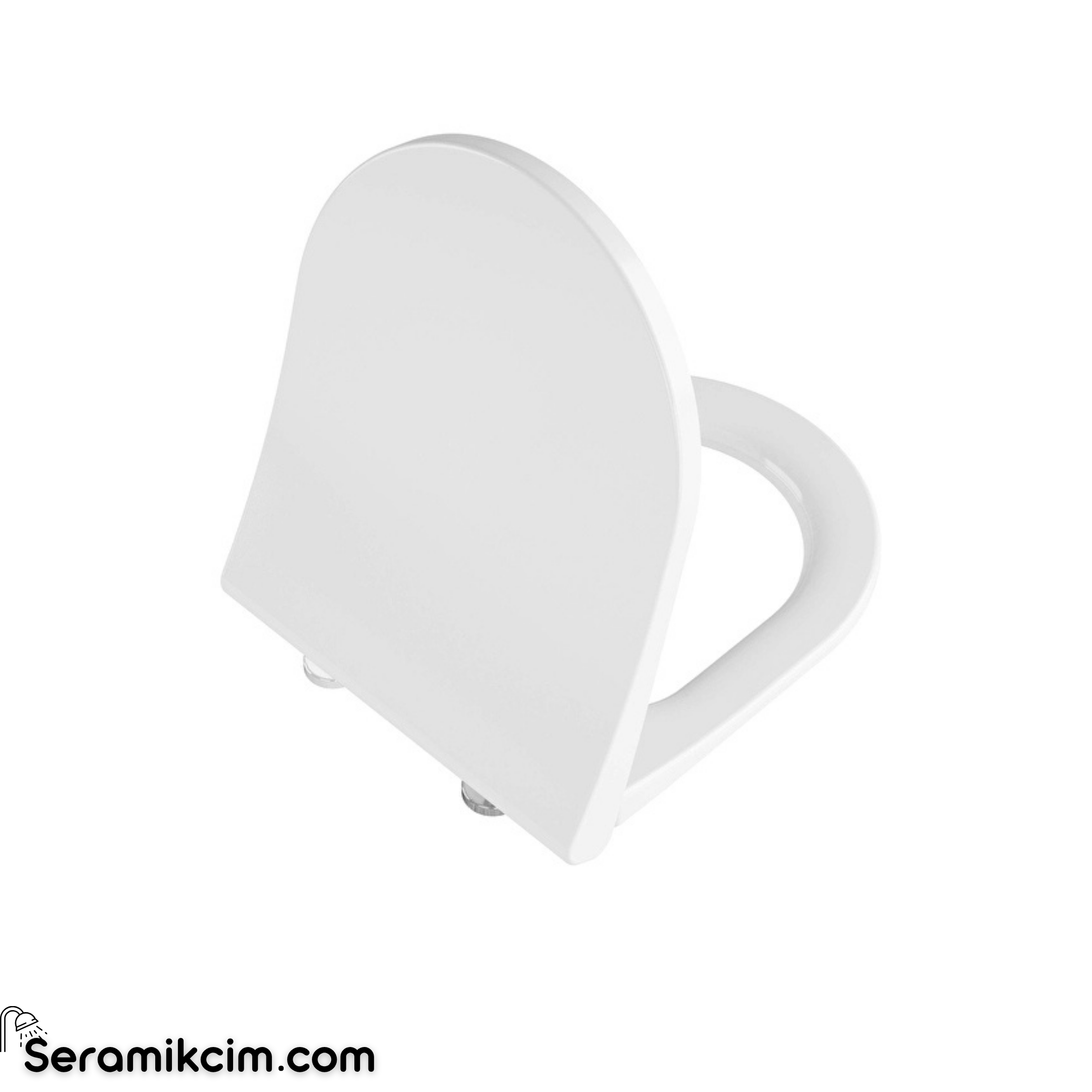 Vitra Round Klozet Kapağı Slim Etekli Duroplast Üstten Sıkmalı Yavaş Kapanır Kolay Sök-Tak Metal Menteşeli Beyaz 231-003R009