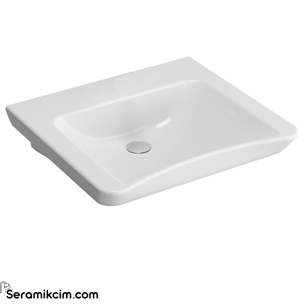 Vitra S20 Lavabo Özel İhtiyaç, 60X55 Cm Armatür Deliksiz, Su Taşma Deliksiz, Beyaz