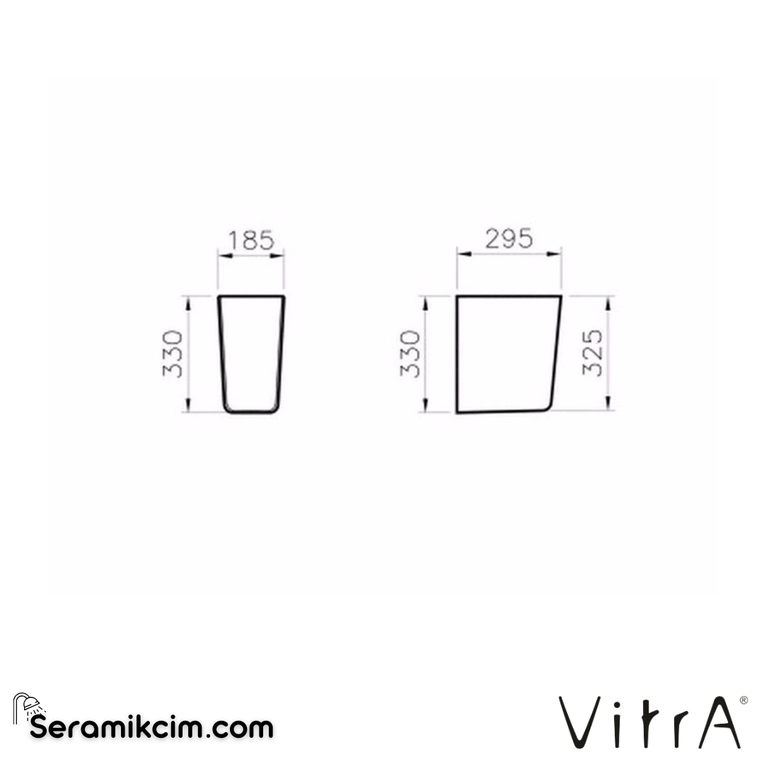 VitrA S20 Yarım Ayak  Beyaz - 5281L003-7201