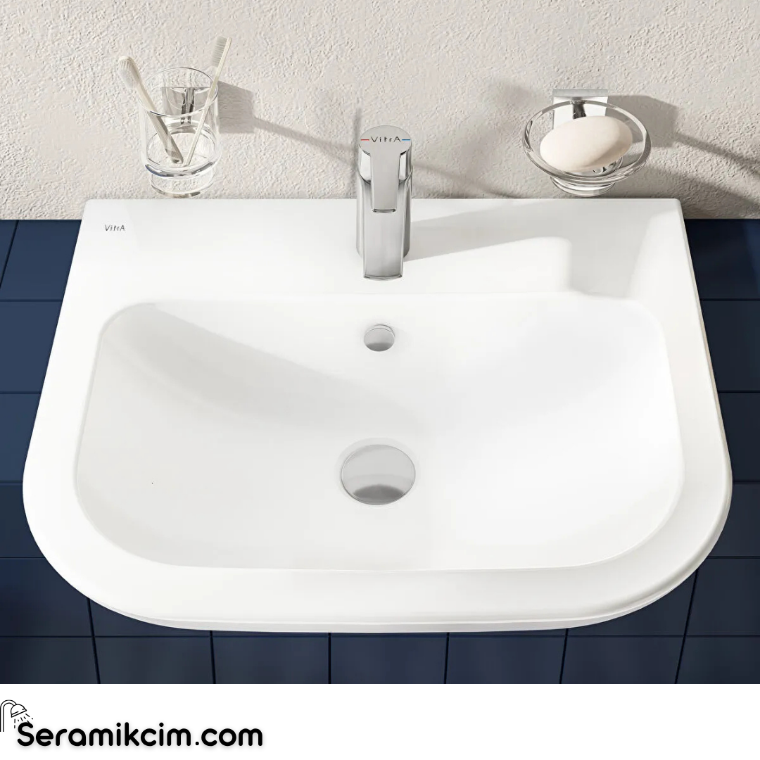 Vitra S20 Yarım Tezgah Lavabo, 55 cm 5524B003-0001