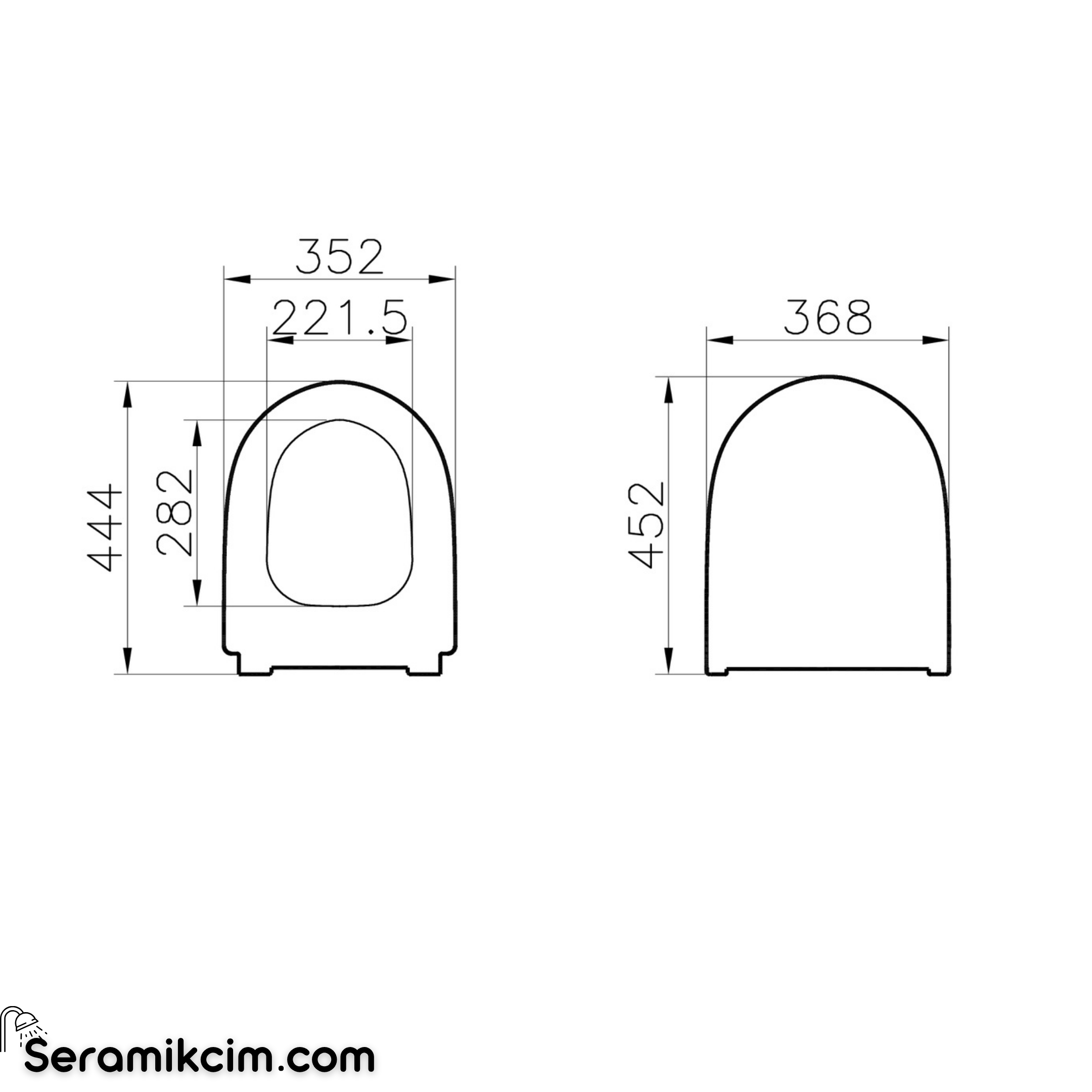 Vitra Sento Klozet Kapağı Slim Etekli Duroplast Üstten Sıkmalı Yavaş Kapanır Metal Menteşeli Mat Taş Gri 130-476-009