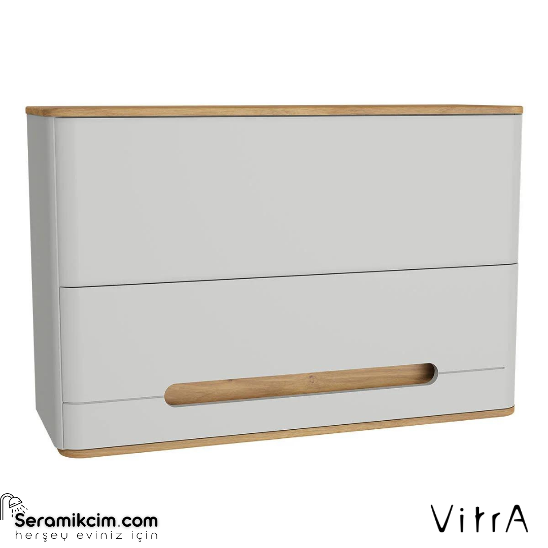 Vitra Sento Üst Dolap, 105 Cm, Mat Açık Gri