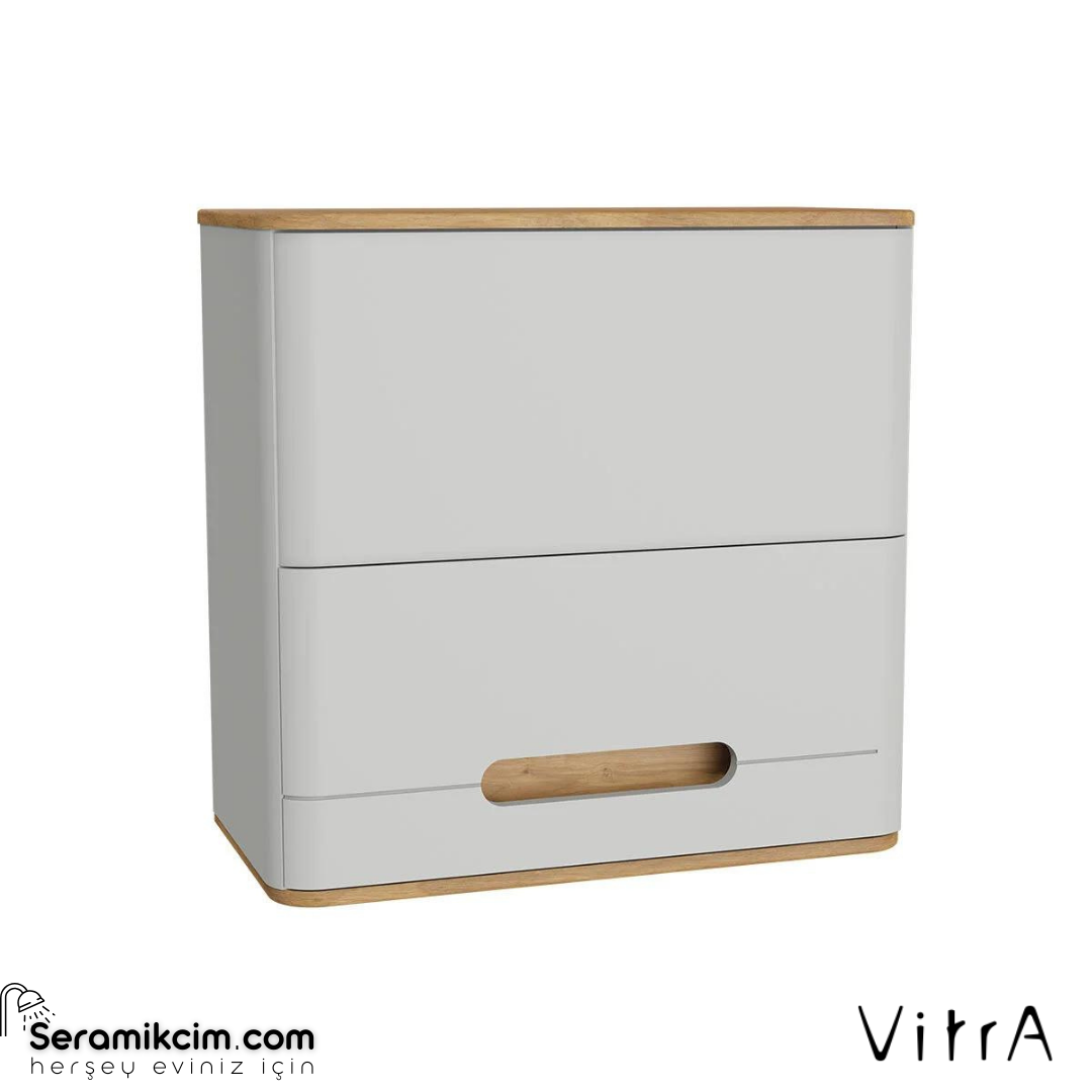 Vitra Sento Üst Dolap, 70 Cm, Mat Açık Gri