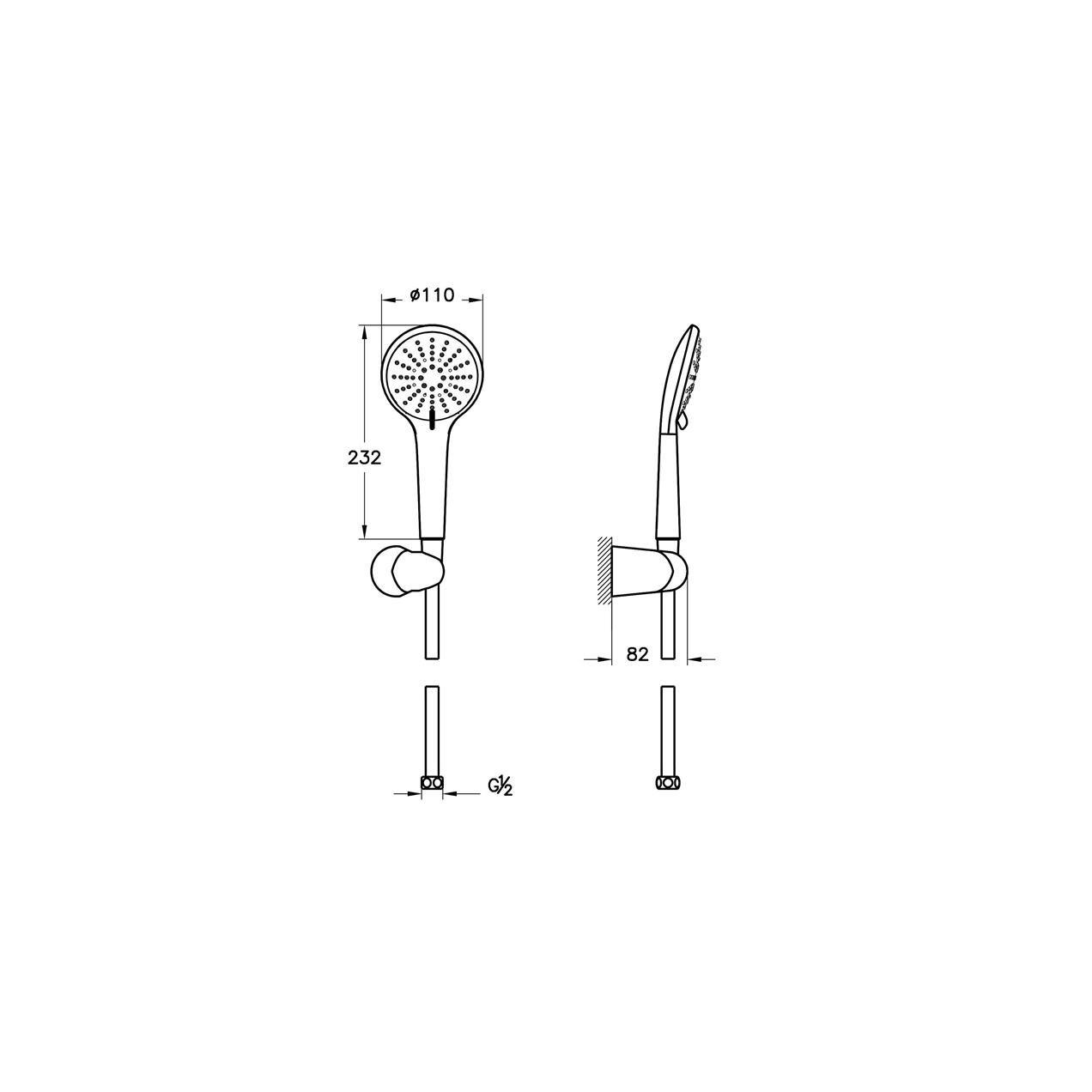 Vitra Snow 3F El Duşu Takımı  - A45736STA