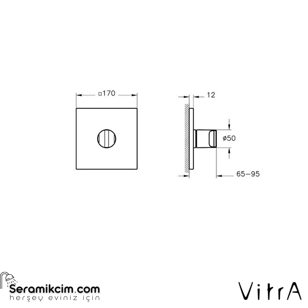 Vitra Suit Ankastre 3 Yönlü  V-Box Sıva Üstü, Soft Bakır